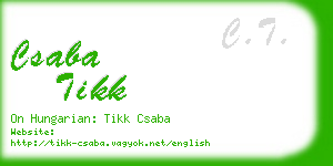 csaba tikk business card
